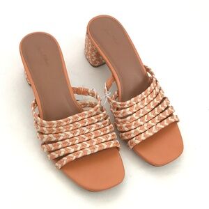 UNIVERSAL THREAD Rachel Heeled Sandals Slip On Mules Heels Women’s Size 8.5